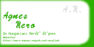 agnes mero business card